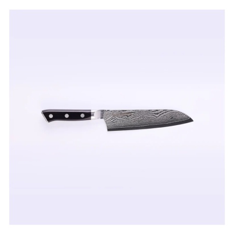 Mcusta Zanmai Classic Damascus Black Pakka santoku chef knife, 180 mm