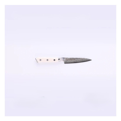 Mcusta Zanmai Classic Damascus White Corian petty knife, 110 mm