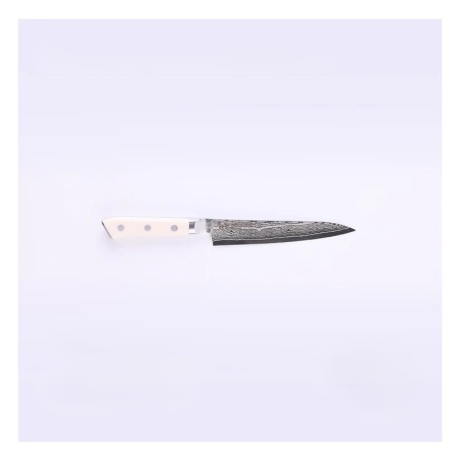 Mcusta Zanmai Classic Damascus White Corian petty knife, 150 mm