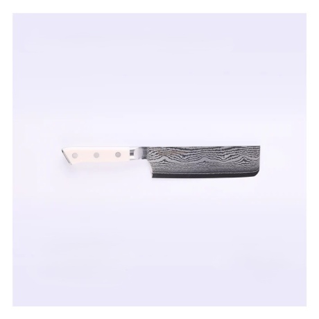 Mcusta Zanmai Classic Damascus White Corian нож НАКИРИ, 165 мм