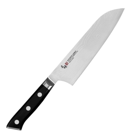 Mcusta Zanmai Classic Damascus Black Pakka santoku chef knife, 180 mm