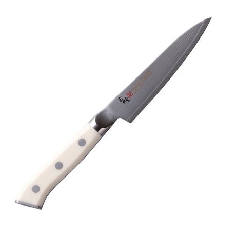 Mcusta Zanmai Classic Damascus White Corian маленький универсальный нож, 110 мм