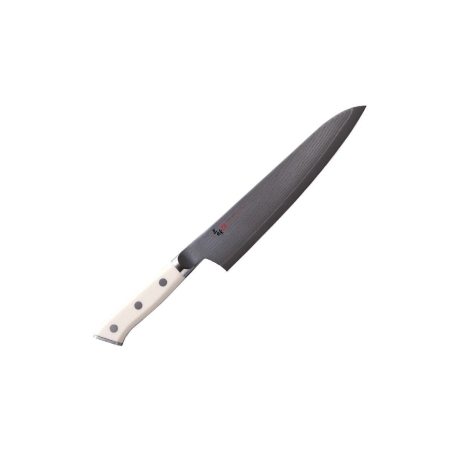 Mcusta Zanmai Classic Damascus White Corian kokanuga, 210 mm