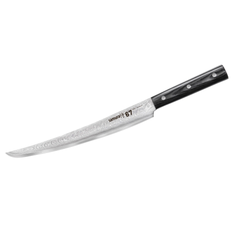 Samura DAMASCUS 67 нож-слайсер ТАНТО 230 мм, 67 слоев, 61 HRC