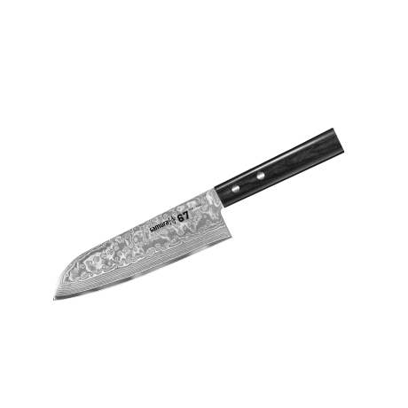 Samura DAMASCUS 67 поварский нож САНТОКУ 175 мм, 67 слоев, 61 HRC