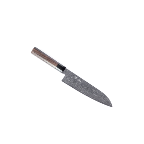 Seisuke AUS10 Damascus Santoku Jaapani nuga 180mm shitan käepide 
