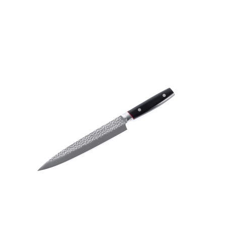 Seisuke PRO-J VG10 Haммered Slicer Japanese Knife 210мм Black Micarta Handle