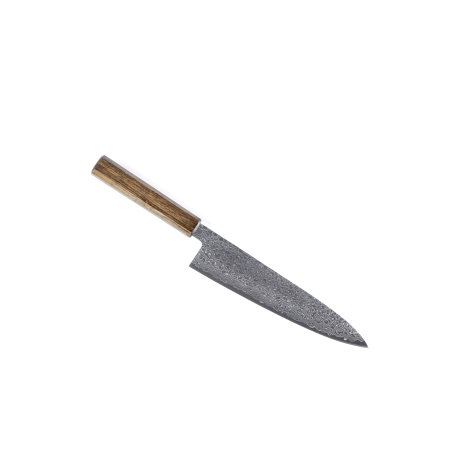 Seisuke ZA-18 Mirrored Damascus Gyuto kokanuga 210mm, tamm