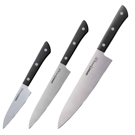Комплект 3 ножей, Samura Harakiri, 58-59 HRC