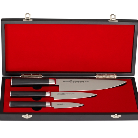 Комплект 3 ножей  в подарочной коробке Samura MO-V, 59 HRC
